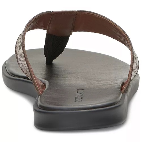 Vince Camuto Men’s Cognac Waylyn Woven Leather Upper Flip Flop Sandal NEW NIB - Picture 14 of 16